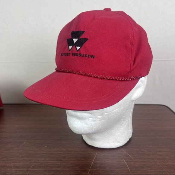 K-Products Massey Ferguson Tractor StrapBack Hat Farm Ag New Cord Embroidered - Picture 4 of 13